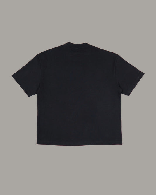 Jet Black Heavyweight Oversized Boxy Tee